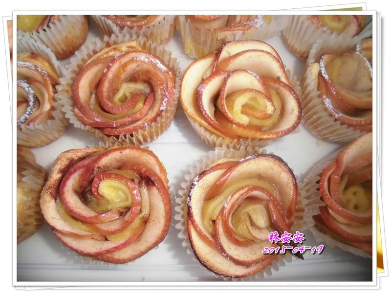 蜂蜜肉桂蘋果玫瑰花捲(蘋果花起酥捲)