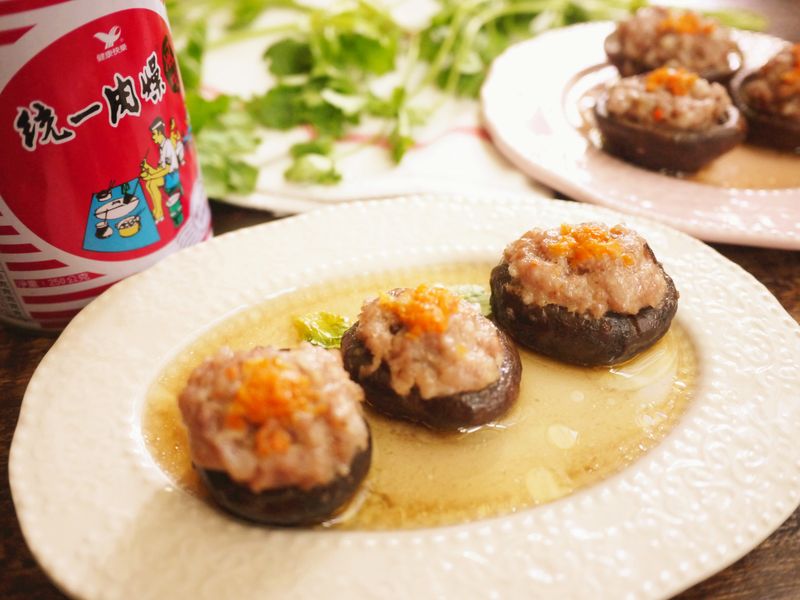 鮮菇鑲肉餅[統一肉燥風味醬]