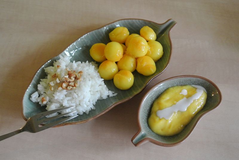 泰式甜點芒果飯(隔夜飯大變身)