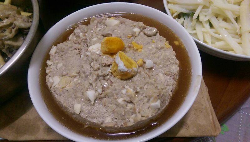 鹹蛋蒸肉餅