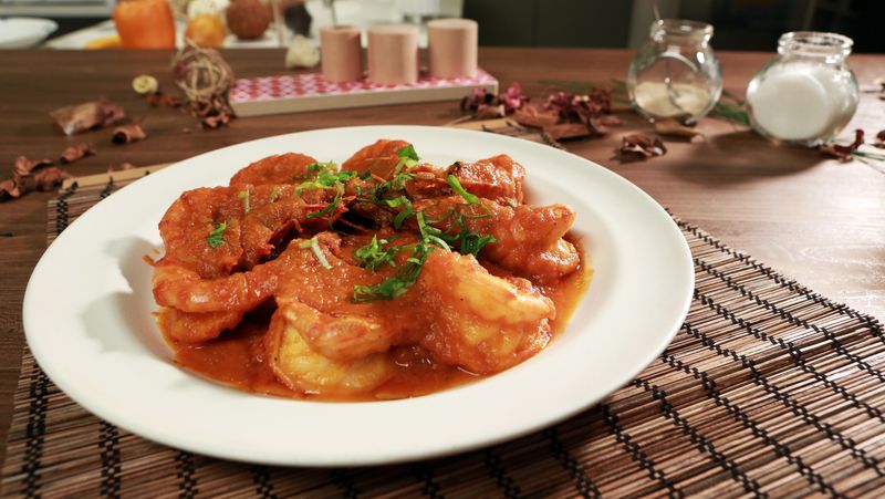 型男主廚詹姆士中式料理 茄汁明蝦