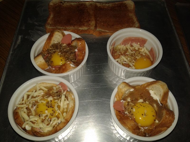 早餐杯子土司(烤箱料理)