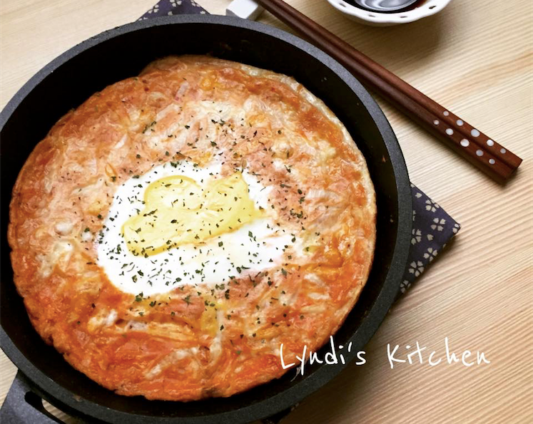 韓式豬肉泡菜蛋煎餅(烤箱版)