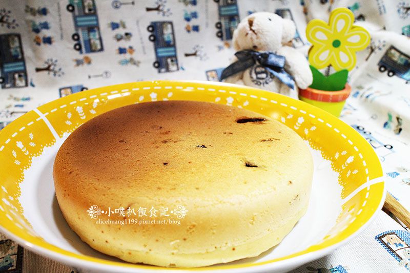 電子鍋料理~巧克力葡萄鬆餅蛋糕