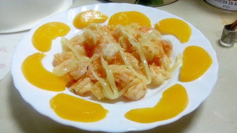 水蜜桃蝦球