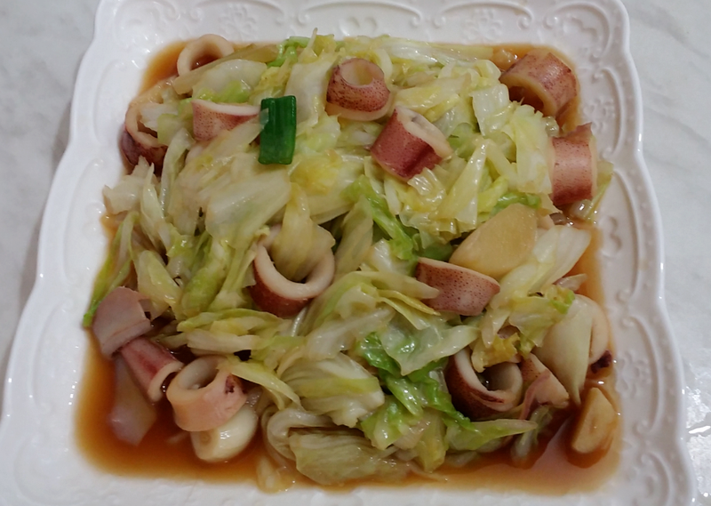 小卷炒高麗菜