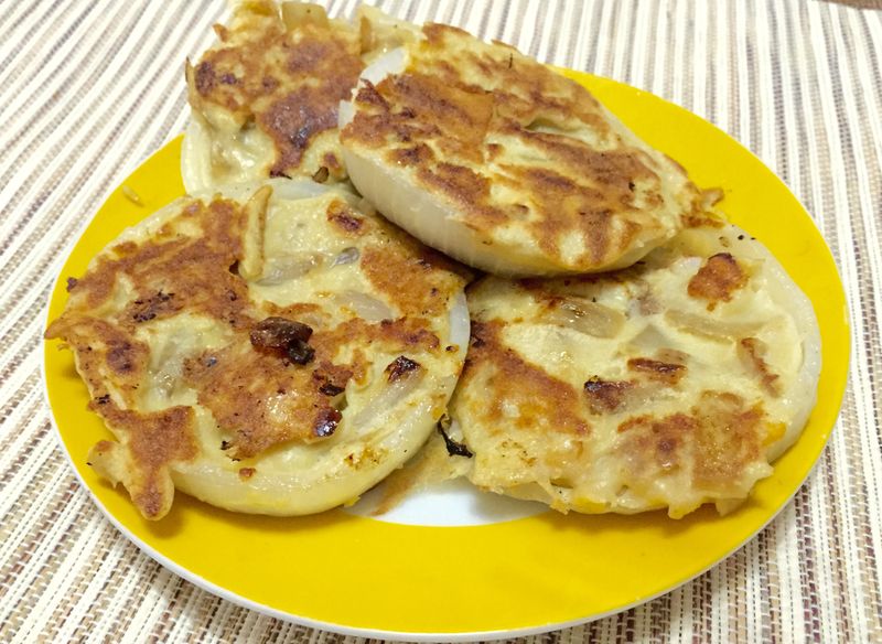 洋蔥蝦仁煎餅
