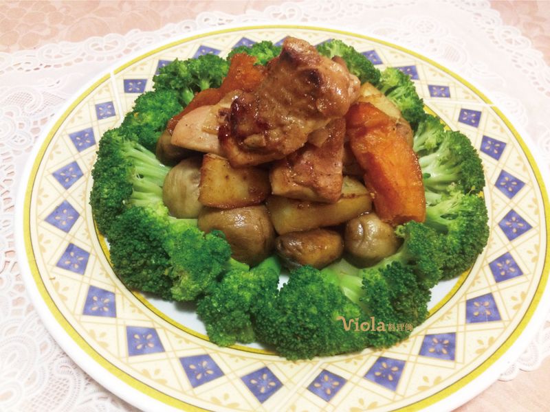 薑汁蘑菇燒雞(電鍋加速料理版)