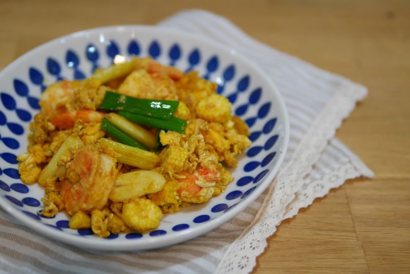 咖哩蛋炒鮮蝦【牛頭牌咖哩新食代】