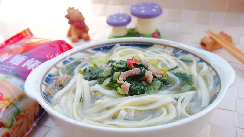 快速自製雪菜肉絲麵[五木拉麵]