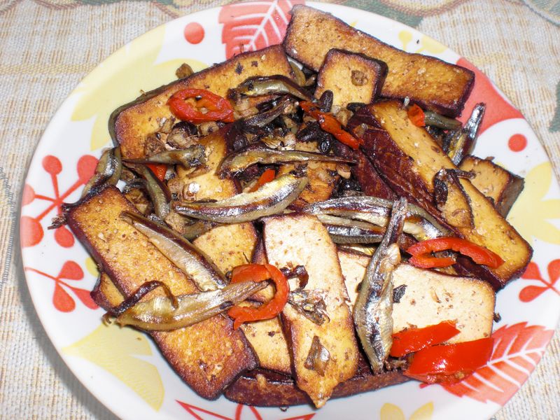 丁香魚炒豆乾