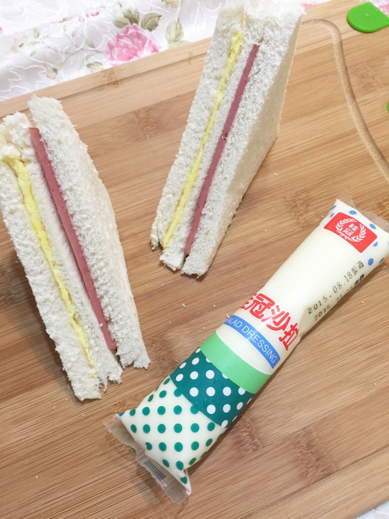 3分鐘～火腿三明治【滿分早點×桂冠沙拉】