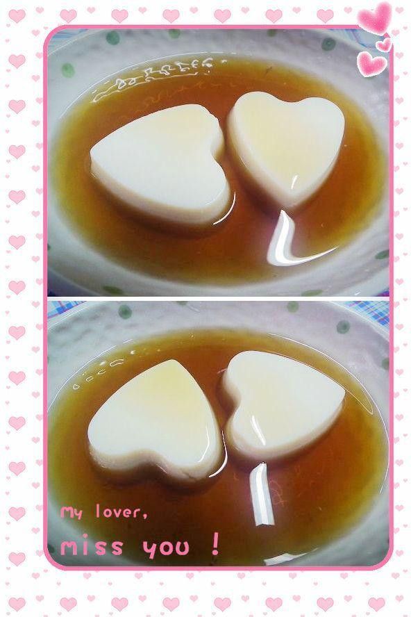 簡單做心型 ( 豆花 )