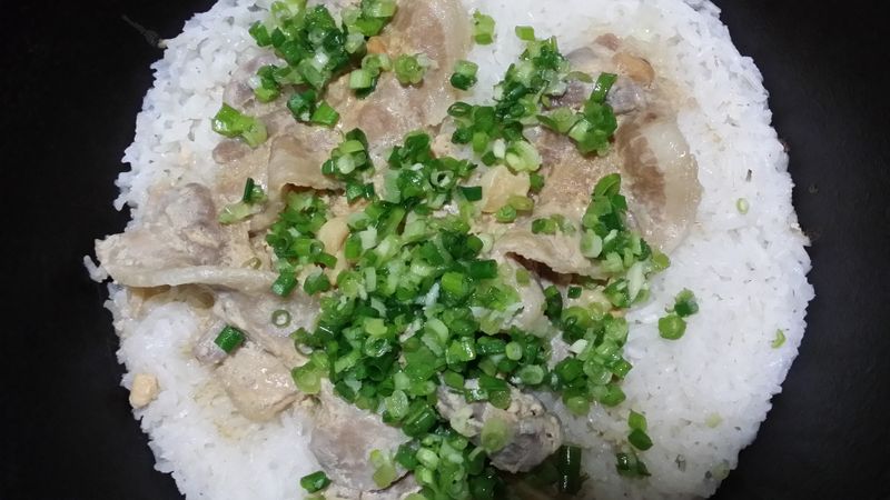 豆乳豬肉煲飯