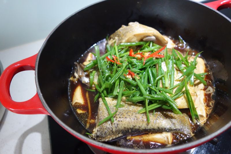無水豆腐蒸魚