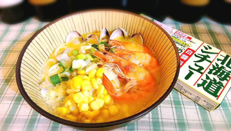 海鮮玉米奶油拉麵【好侍北海道白醬料理】