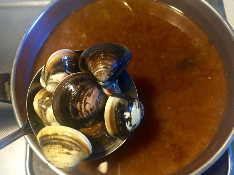 Aの料理 4 - 蛤蠣味噌湯烏龍魚麵
