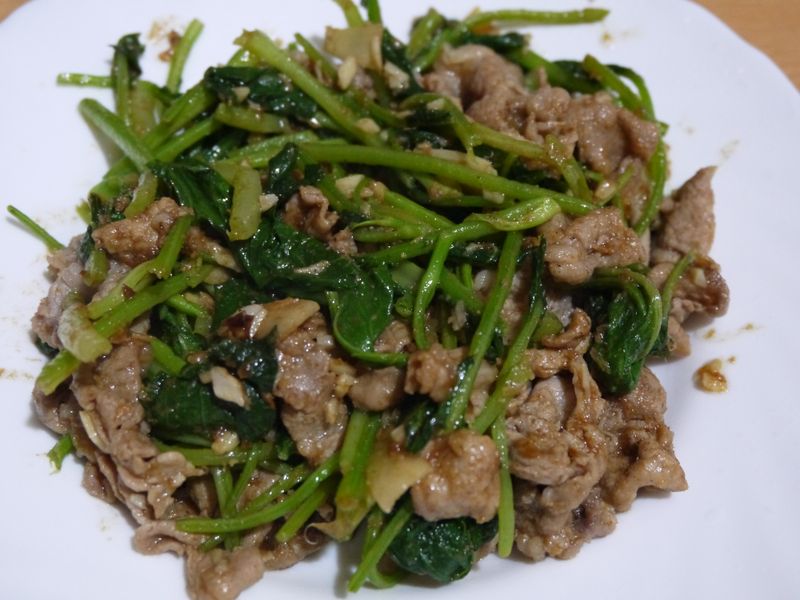 沙茶芥蘭炒肉片