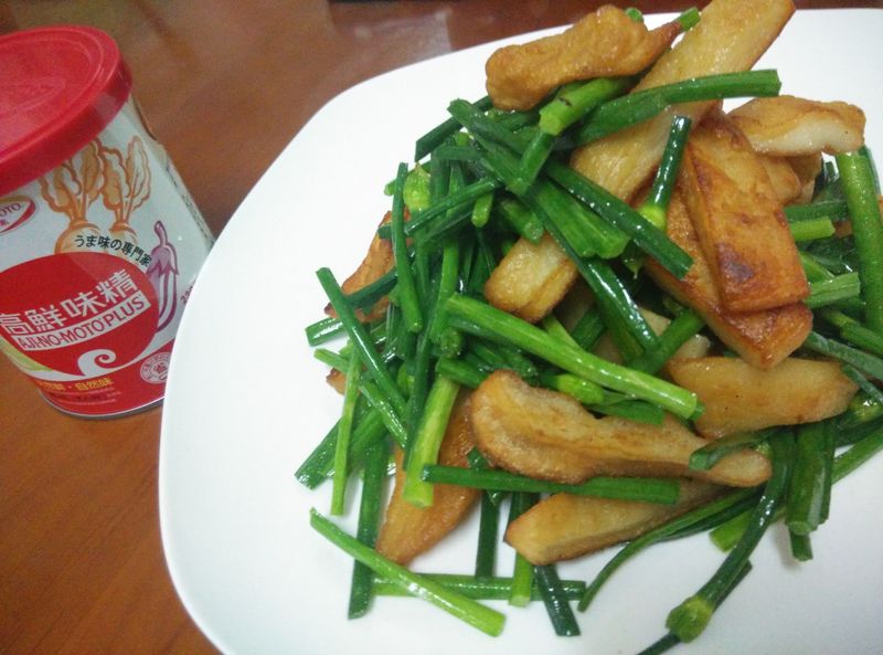 韭菜花炒脆甜不辣「味之素品牌」高鮮味精