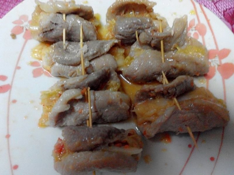泡菜豬肉捲