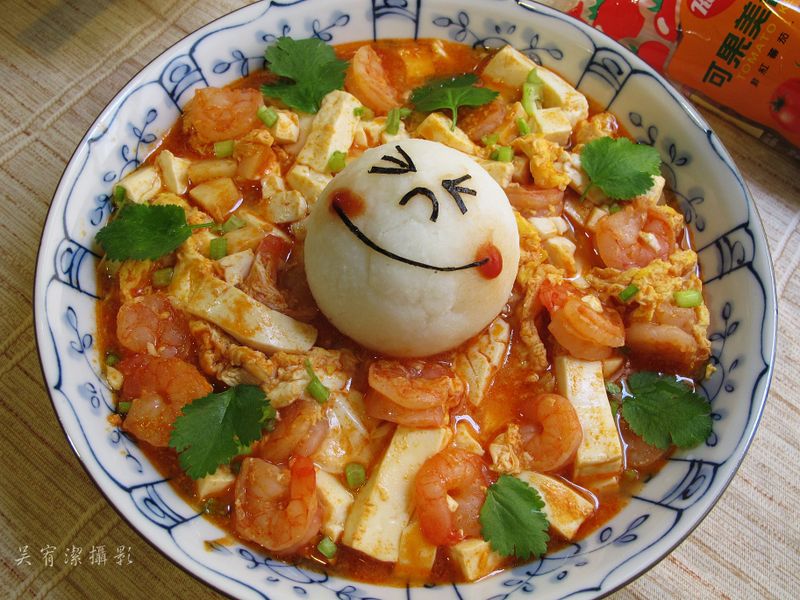 茄汁蝦仁豆腐【蕃茄醬懶人料理】