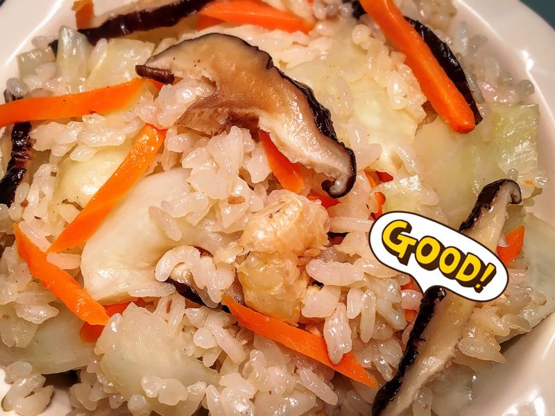 香噴噴!香菇蝦米高麗菜飯 ♪ ♪