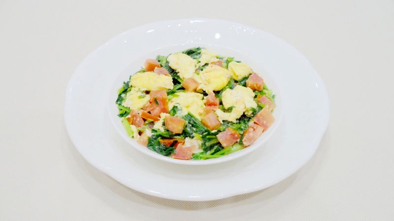 蛋炒菠菜蕃茄