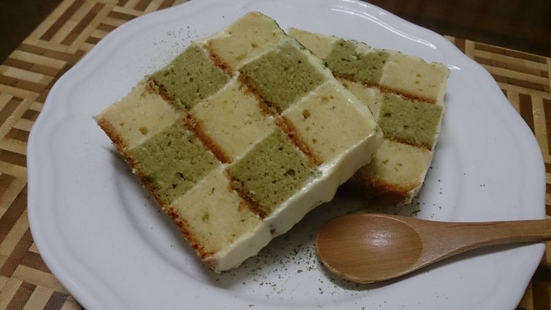小烤箱-抹茶棋盤蛋糕