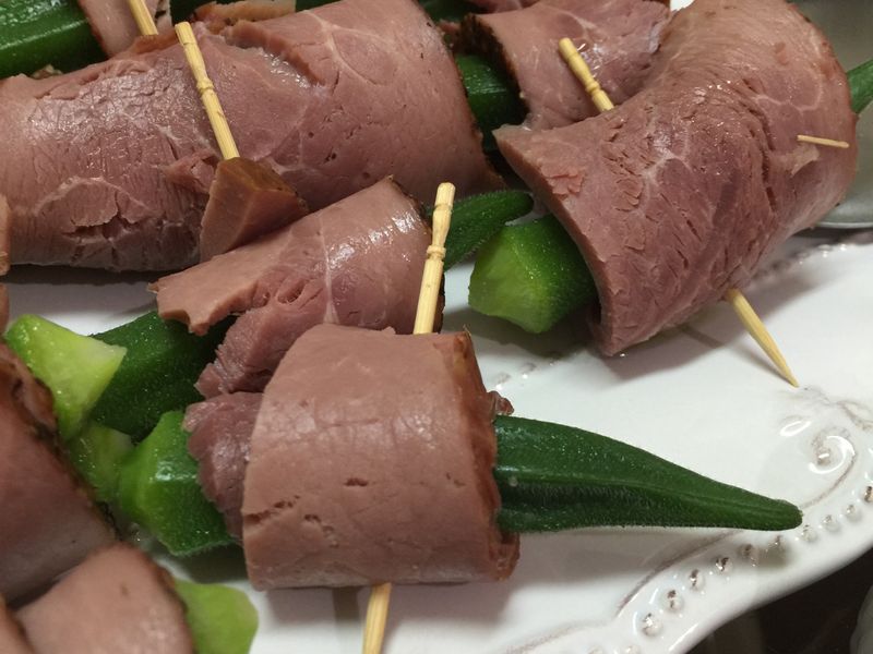 秋葵牛肉捲