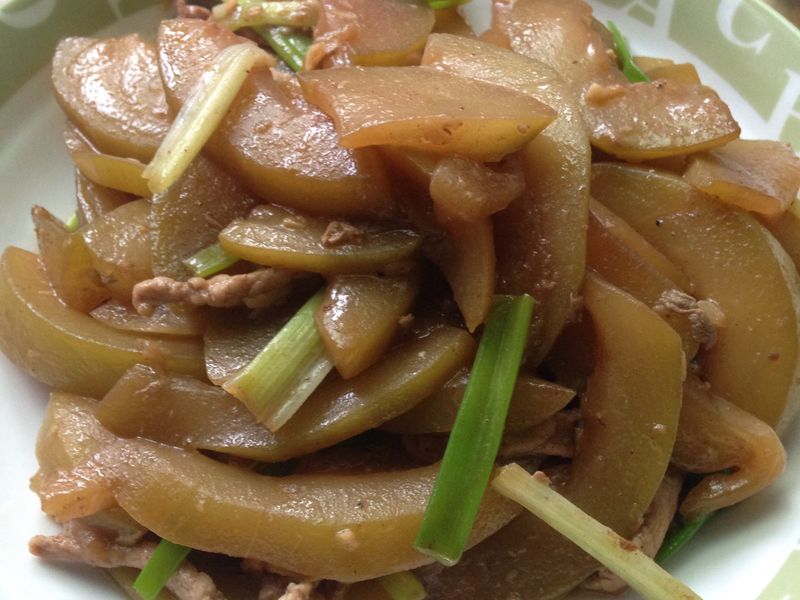 瓢瓜炒肉絲