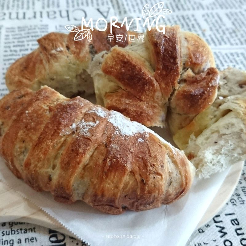 脆皮蔓越莓起司麵包(免揉)