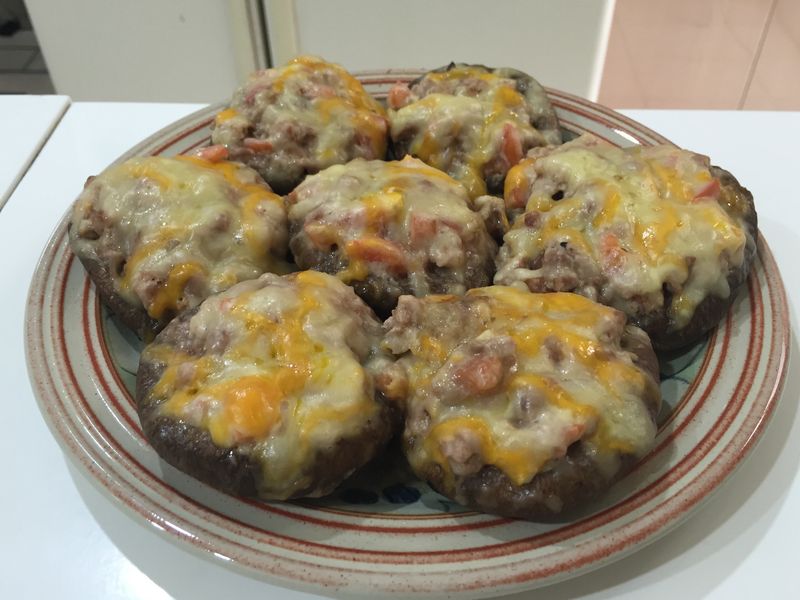 焗烤香菇鑲肉