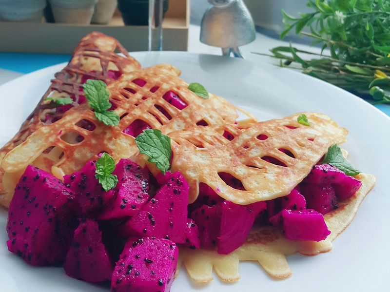 紫戀格格楓糖可麗餅[懶人夏季料理]