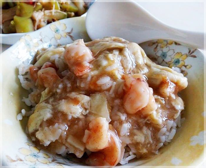 鮮蝦滑蛋燴飯