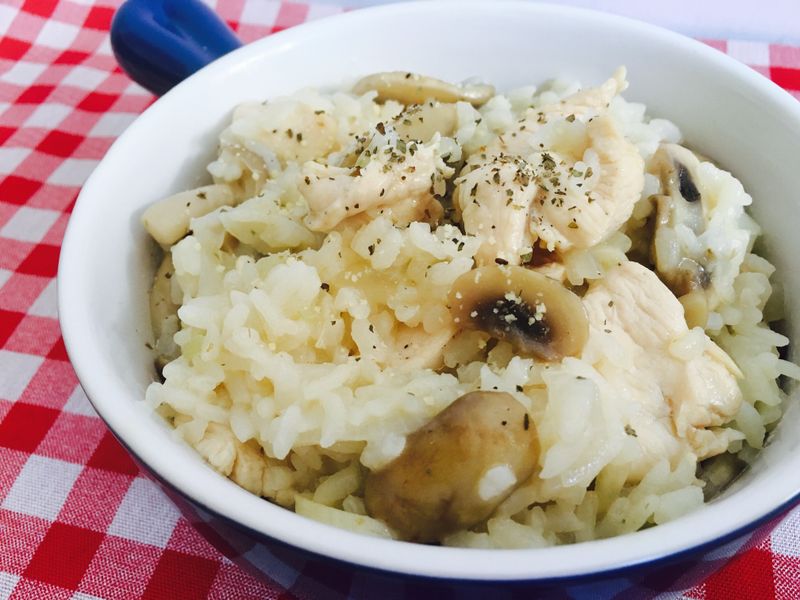 *偷吃步*日式雞肉雙菇菇燉飯