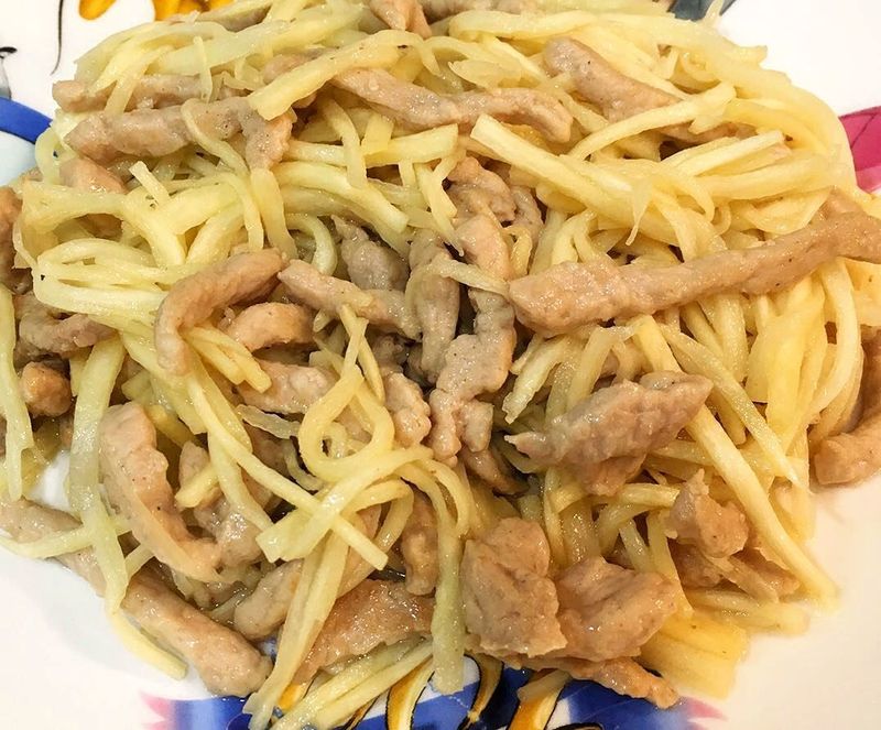 茭白筍炒肉絲