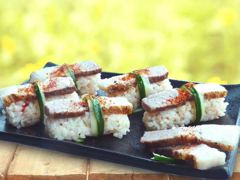 鹹豬肉握飯糰
