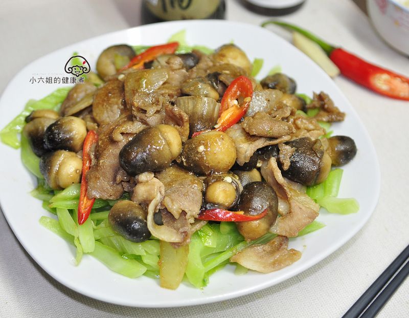 醬燒草菇佐芥菜心【福壽純芝麻油玩料理】