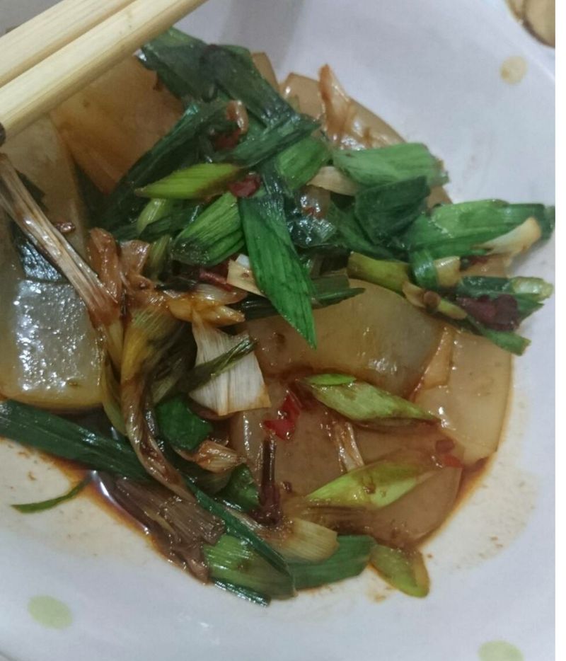 蒜炒曼波魚皮