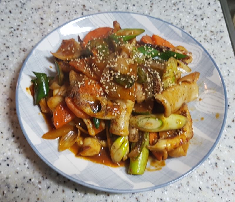 (韓式)炒魷魚 오징어볶음