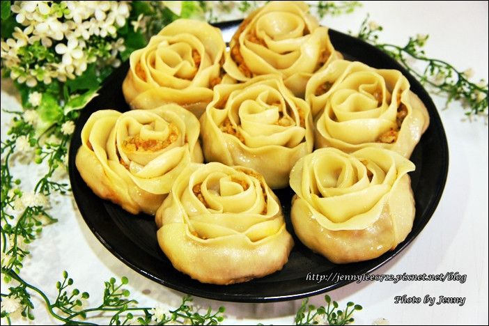 泡菜玫瑰花餃