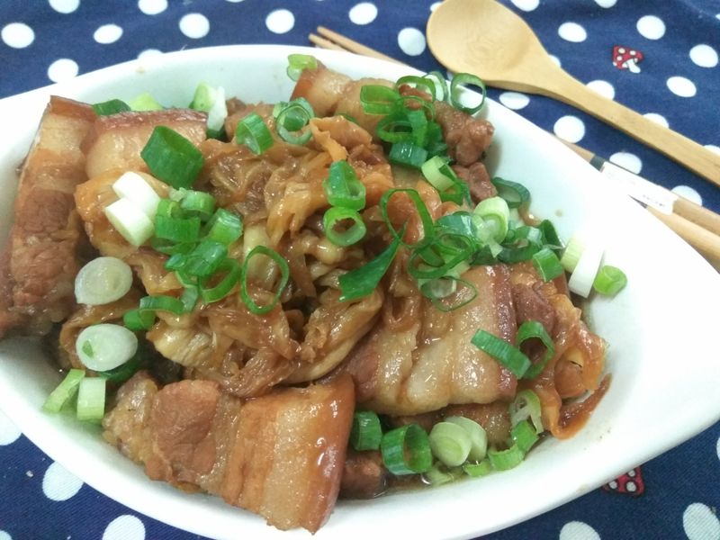 古早味高麗菜乾滷肉(無油料理)