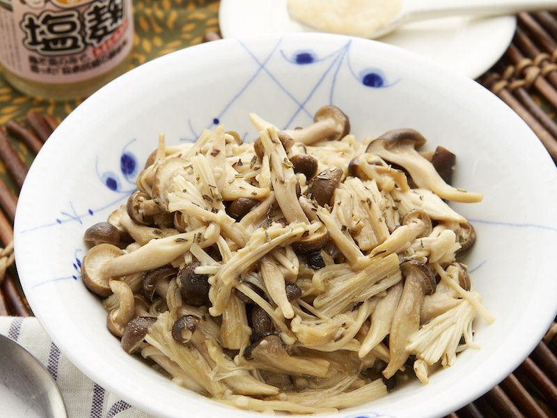 鹽麴炒雙菇