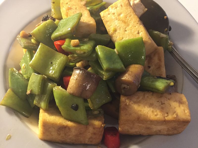 豆腐炒豆子