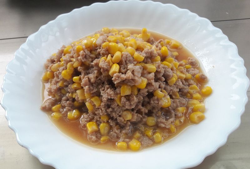 絞肉玉米
