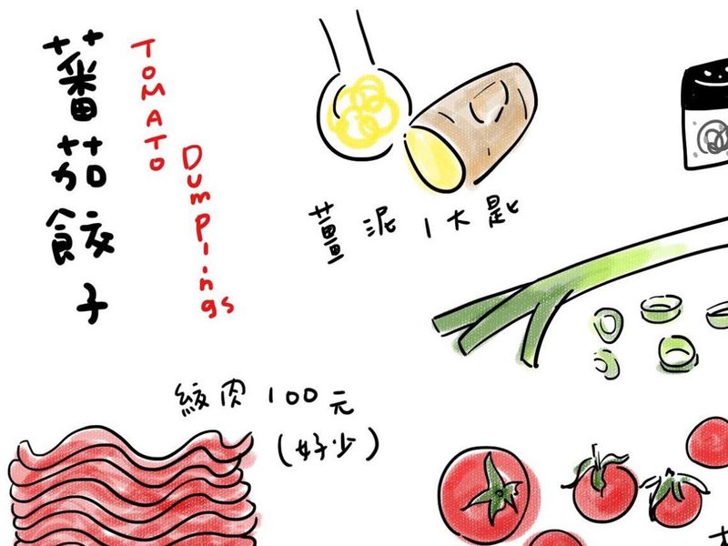 蕃茄包餃子