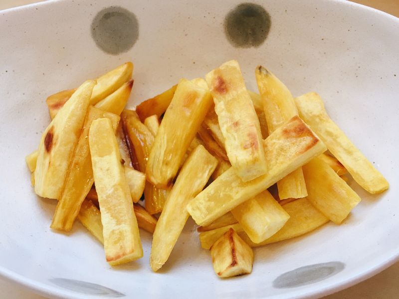 寶寶食譜~免炸地瓜薯條
