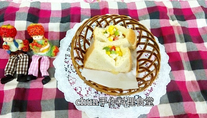 培根白醬蛋沙拉土司包
