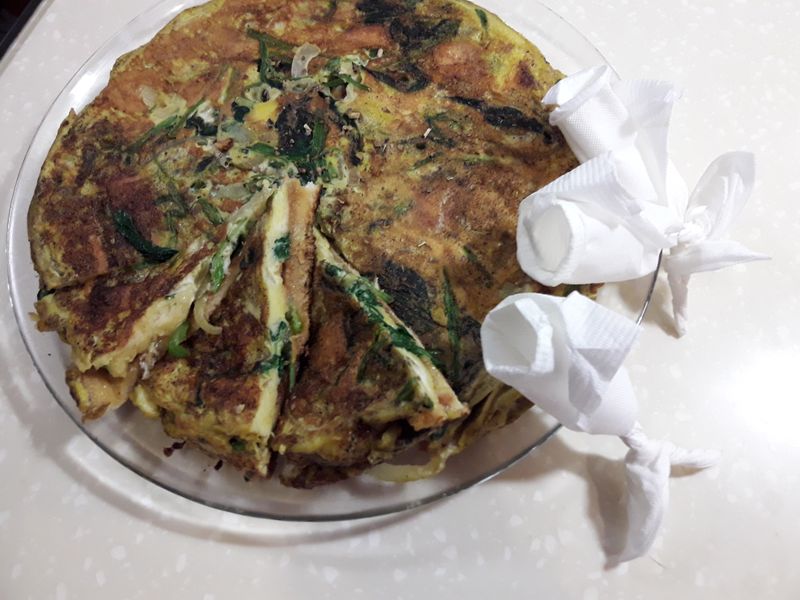 菠菜吐司歐姆蛋☆