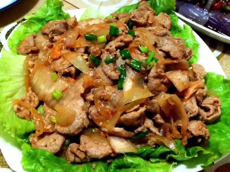 泡菜炒肉片